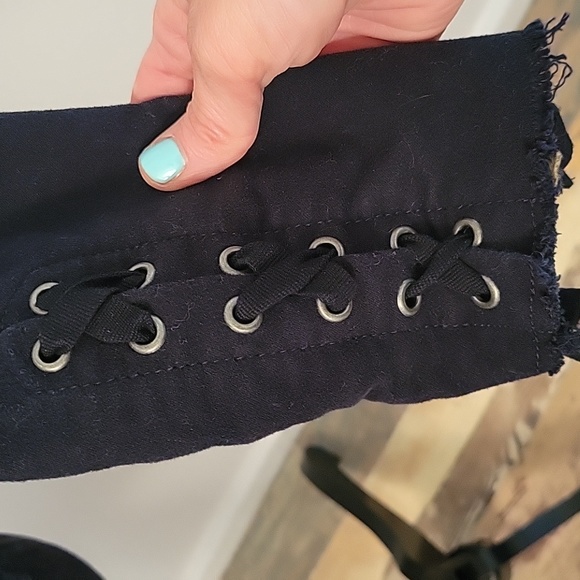 Free People Elsa Sergeant Jacket Black Womens Small EUC - Picture 6 of 9